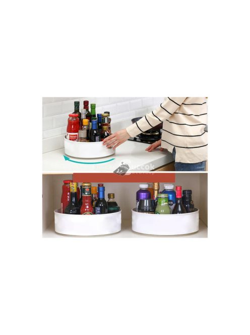 Forgatható konyhai szervező fűszeres tálca