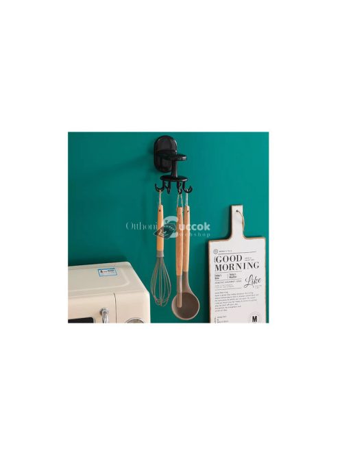 Konyhai akasztó forgó edénytartóval és akasszal