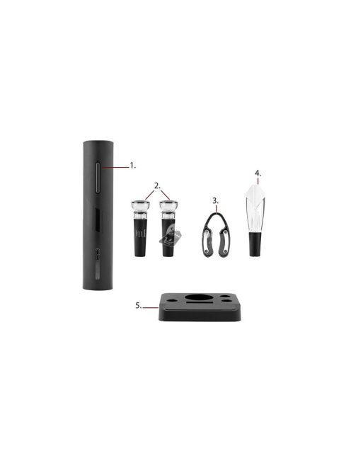 Elektromos dugóhúzó bort nyitó szettKulcsszavak: elektromos, dugóhúzó, bor, nyitó, szett