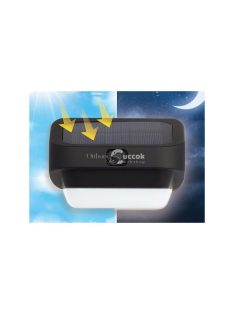   Napelemes kertészeti LED lámpa színes fényű, lépcsőre, teraszra, kerítésre, alkonyatérzékelővel