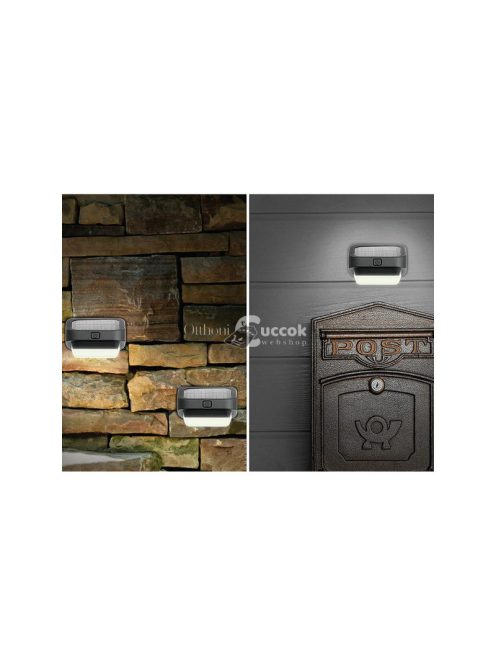 Napelemes kertészeti LED lámpa színes fényű, lépcsőre, teraszra, kerítésre, alkonyatérzékelővel