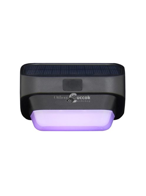 Napelemes kertészeti LED lámpa színes fényű, lépcsőre, teraszra, kerítésre, alkonyatérzékelővel