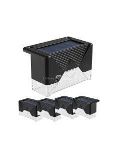   Napelemes lámpa 4 db LED kert lépcső terasz kerítés éjjeli fényérzékelővel