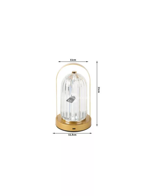 Éjjeli lámpa asztal kristály LED lámpa érintős - gyerekszoba, olvasólámpa, éjjeliszekrény - modern design