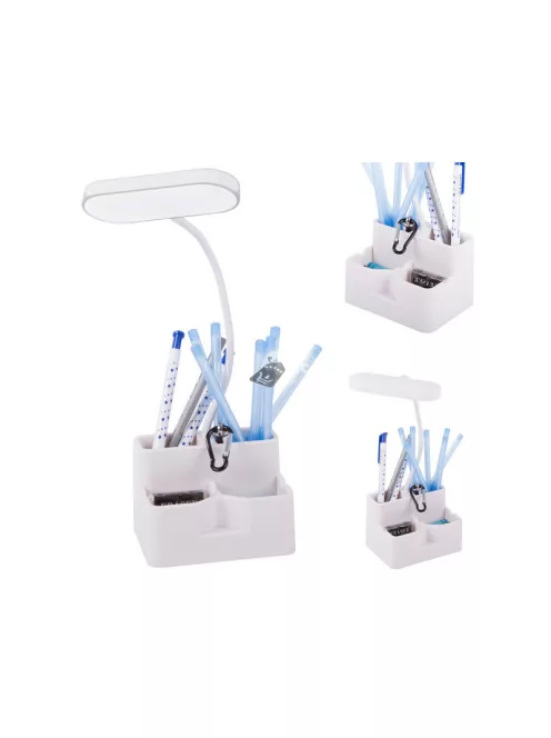 Iskolai íróasztali lámpa 24 LED-del és tárolóval