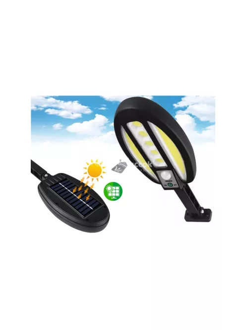 95 LED-es napelemes lámpa szürkülettől hajnalig érzékelővel