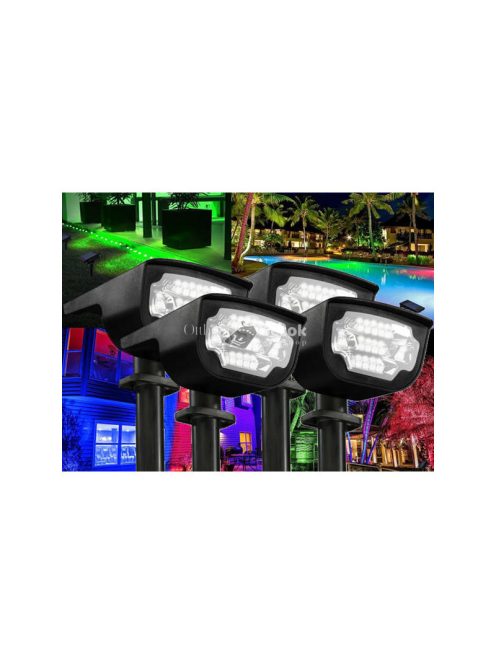 Napelemes kert lámpa vezérelt LED lámpa színekkel