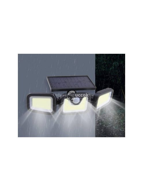 Napenergiás lámpa 100 COB LED-del és alkonyat érzékelővel