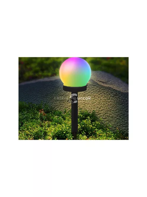4 db színes RGB napelemes kerti gömb lámpa 10 cm
