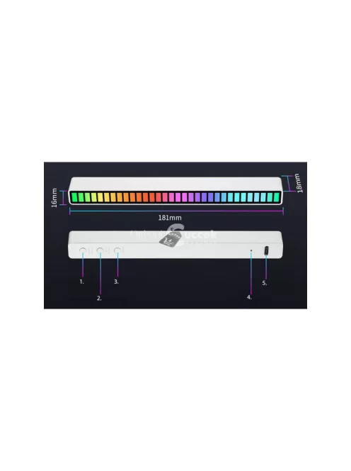 Hangvezérelt USB LED többszínű neon RGB LED világítás