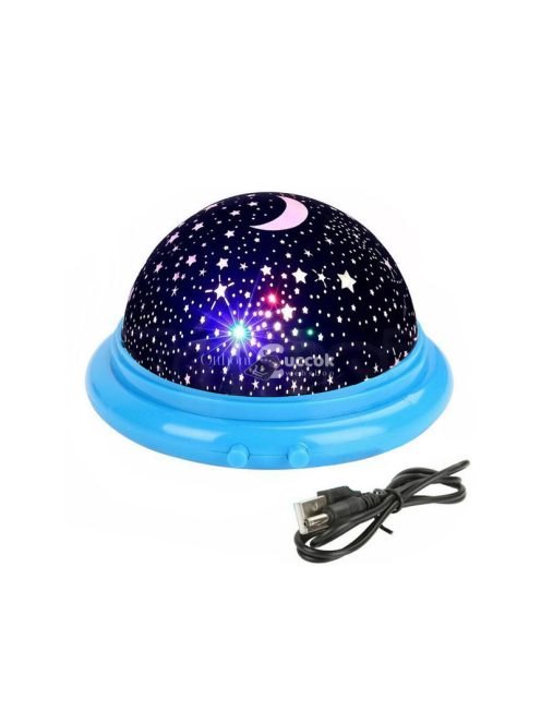 Csillagvetítős éjszakai lámpa - égbolt kör alakú LED-vel