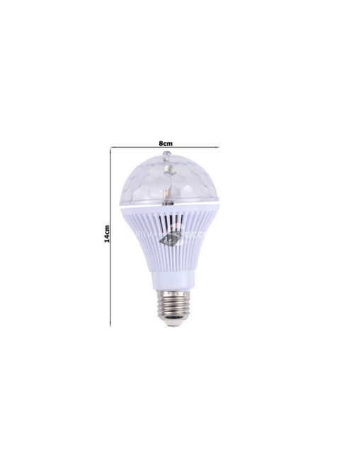 Színes LED izzó forgó E27 diszkógömb