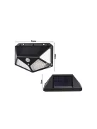 Napelemes lámpa 100 LED-del és alkonyat érzékelővel