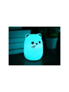 RGB távirányítós LED macska éjszakai fényző - távirányítós RGB LED macska éjszakai lámpa