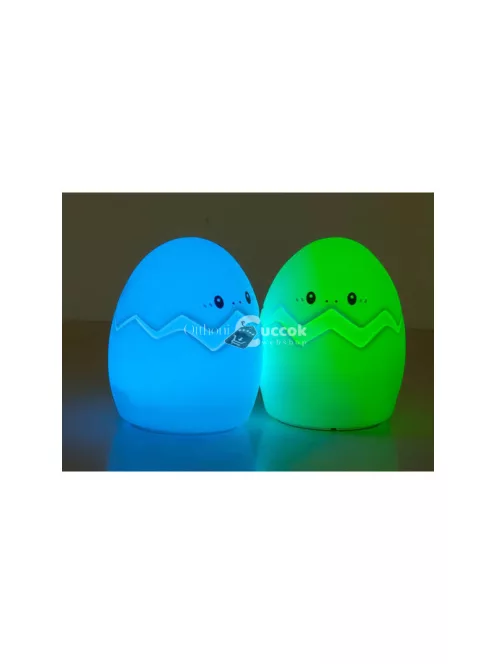 Gyerek éjjeli lámpa LED tojás RGB távirányítóval és USB csatlakozóval