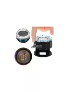 Ékszerész nagyító mikroszkóp 30x 3 led uv patron