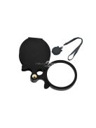 Összecsukható nagyító üveg zsebméretű tokkal és nyakpánttal