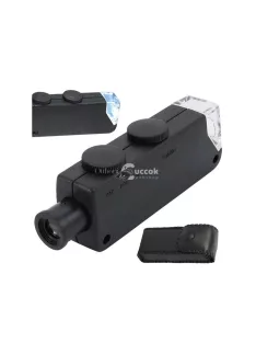   Ezüst jubileumi luxus mikroszkóp 60x 100x LED zoom fókuszáltítással