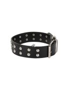 Szegecses kutya nyakörv öko bőr állítható méretben