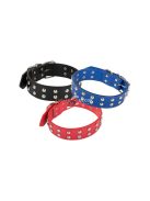 Szegecses kutya nyakörv öko bőr állítható méretben