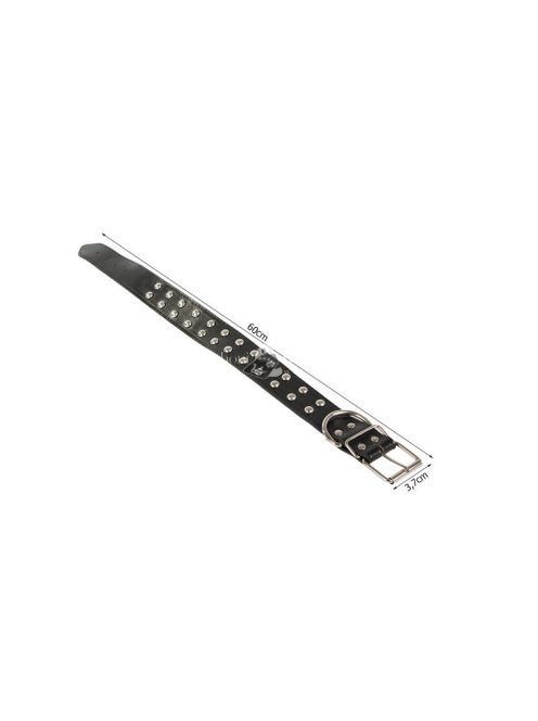 Szegecses kutya nyakörv öko bőr állítható méretben