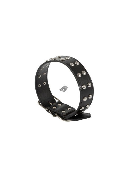 Szegecses kutya nyakörv öko bőr állítható méretben