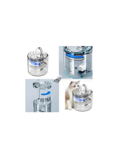 Automatikus itató macska kutya csendes tál itató - Háziállat itató automata - Kutyáknak és macskáknak - Csendes működés