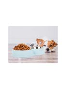 Két tál kutyáknak és macskáknak, fém anyagból, étel és víz számára, nagy és kis állatoknak, praktikus és tartós.