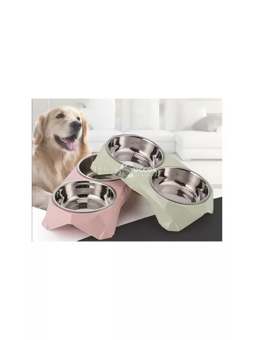 Fém kétállásos kutyás doboz 350ml x 2