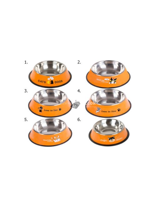 Fém csúszásmentes kutya tál 500ml