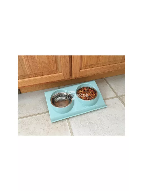 Két tál kutya macska számára fém talppal