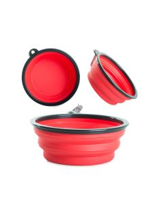 Összecsukható szilikon tál kutya utazáshoz 800ml