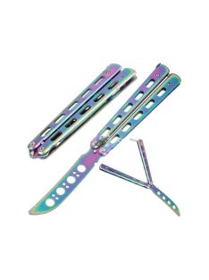   Pillangó tompa edzőkés - gyakorló kés, tréning kés, tompa kés, gyakorló eszköz, tréning eszköz, pillangó kés