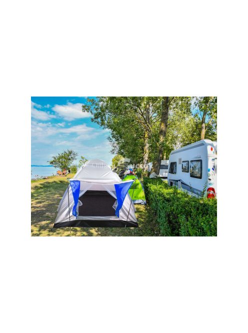 Túrista sátor kempingezéshez 4 személyes - könnyűszerkezetes, könnyen összeszerelhető, praktikus és strapabíró.
