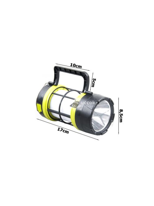 Túrázó lámpa napelemes LED camping lámpa elemmel