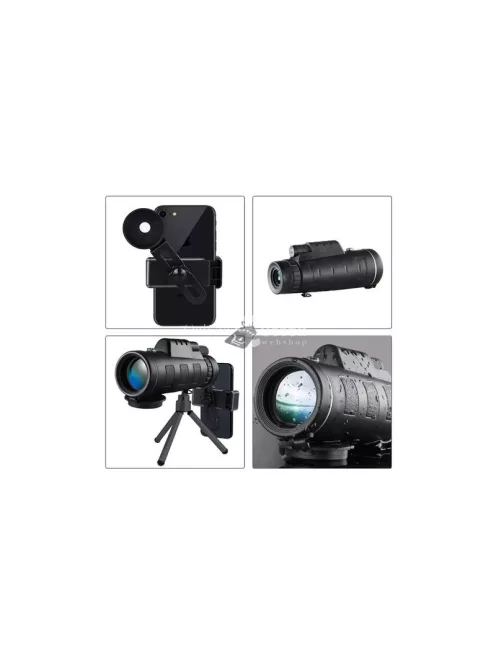 Távcső monokulár telefon állvány 40x60