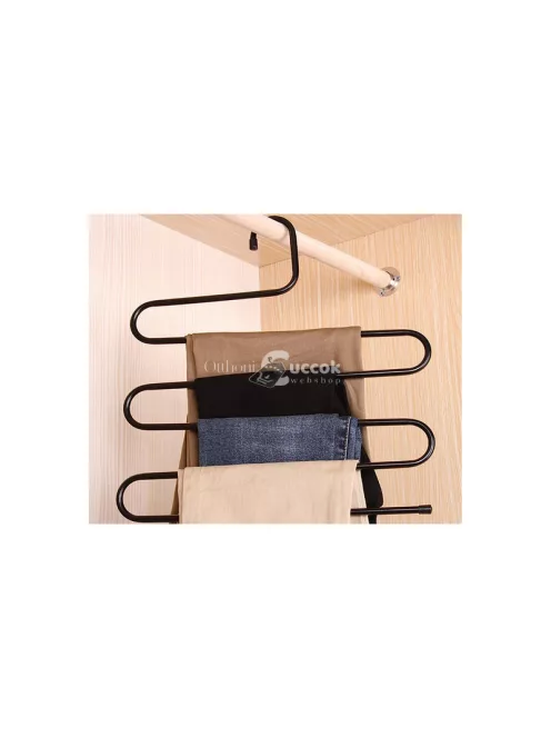 Nadrágtartó szekrénybe 5 pár masszív - Nadrágtartó, szekrénybe, masszív, 5 pár, tárolás