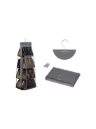 Kézitáskatároló szervező akasztóval