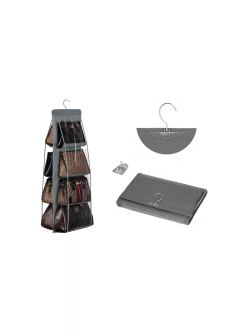 Kézitáskatároló szervező akasztóval