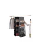 Kézitáskatároló szervező akasztóval