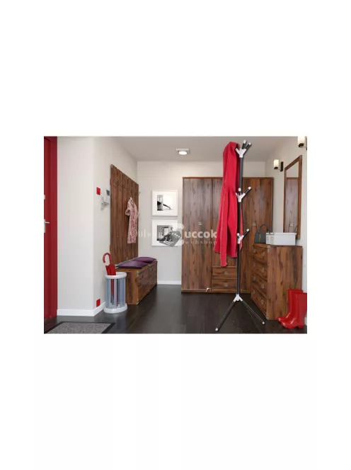 Ruhásszárító állvány - praktikus ruhafogasokkal, modern designnal, könnyen összeszerelhető, stabil kivitelben.