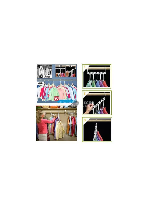 Ruhászekrény rendező vállfákhoz 8 db