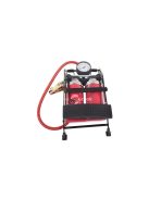 Kétpisztolyos vége pumpa - lábtöltő pumpa - autó és bicikli pumpa - könnyen használható pumpa - nagy nyomású pumpa