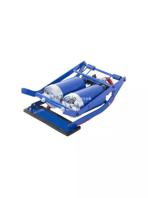 Autó láb pumpa két dugattyúval, kerékpár végdarabokkal