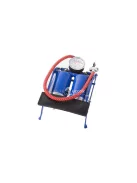 Autó láb pumpa két dugattyúval, kerékpár végdarabokkal