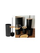 Fürdőszoba szett 6 az 1-ben fürdőszoba wc wc fogantyú kuka fekete szett