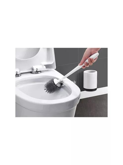 Szilikon WC kefe fürdőszobához szivárgásmentes teljes talppal