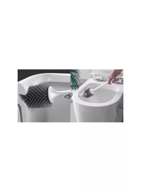 Szilikon WC kefe fürdőszobához szivárgásmentes teljes talppal