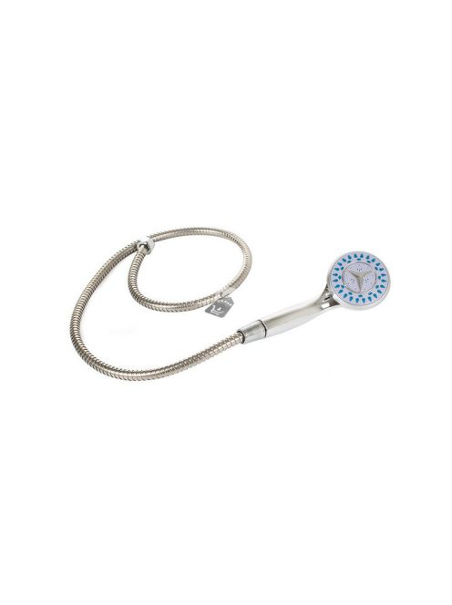 Zuhanykészlet kézi zuhanyfejjel, 3 funkciós zuhanytartóval és tömlővel.