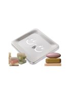 Fém szappantartó fürdőszoba polccal